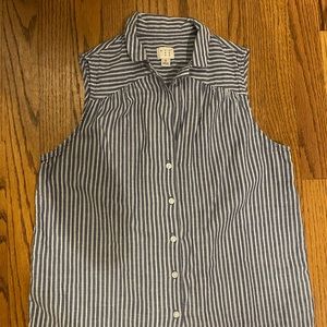 A New Day Blue & White Stripe Button Down Top
